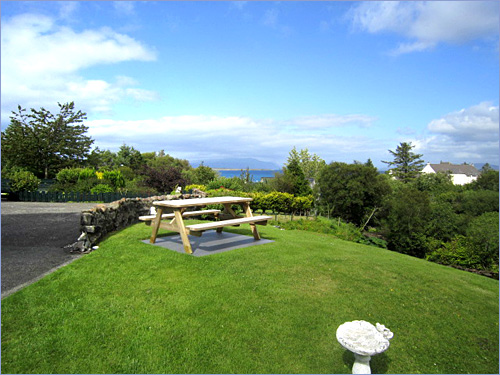 Garden with superb views of Skye