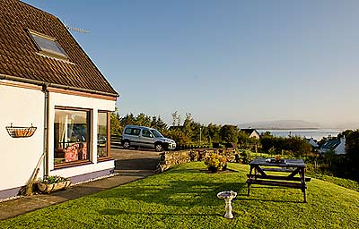 Garden with superb views of Skye
